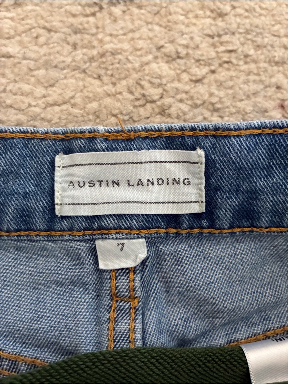 Austin Landing Green High Waist
Baggy Mixed Media Jeans SZ 7 - Picture 7 of 8